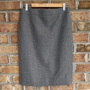 J Crew No. 2 (number 2) pencil skirt in grey wool, NWOT, size 2
